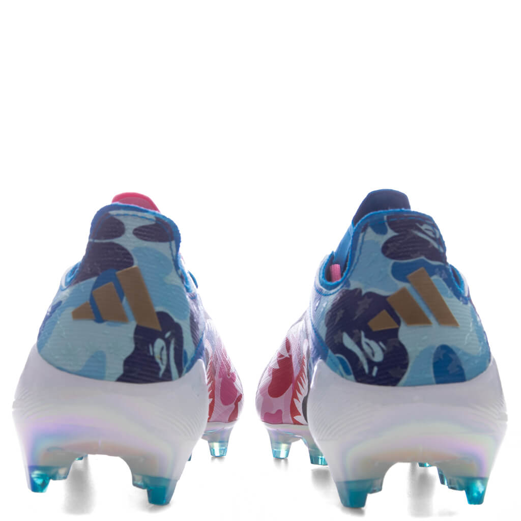 Adidas x BAPE F50 Elite Firm Ground Cleats - Clear Pink/Cloud White/Icey Blue