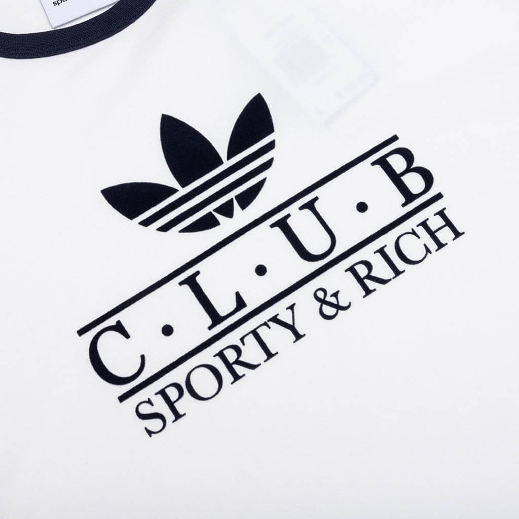 Women's Adidas x Sporty & Rich T-Shirt - Core White/Night Navy