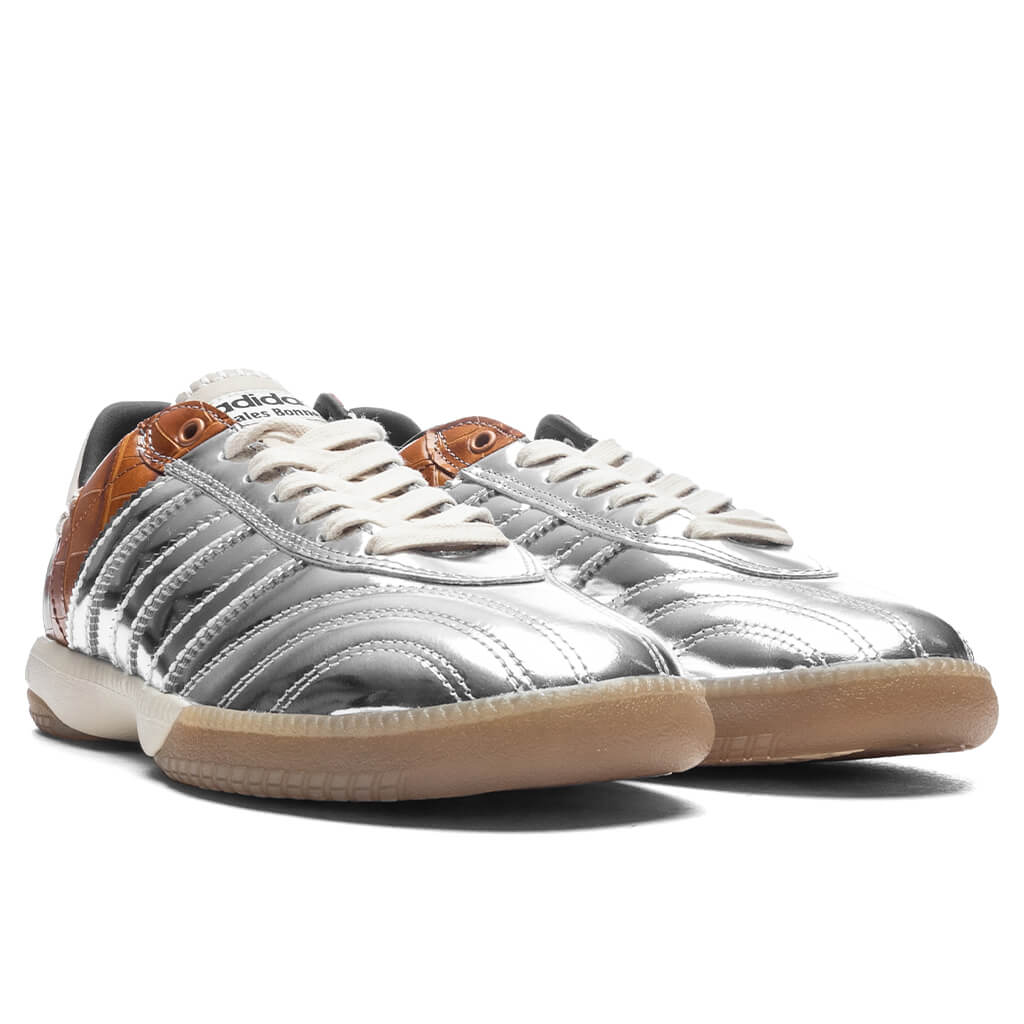 Adidas x Wales Bonner Samba Metallic - Silver Metal/Silver Metal/Easy Yellow