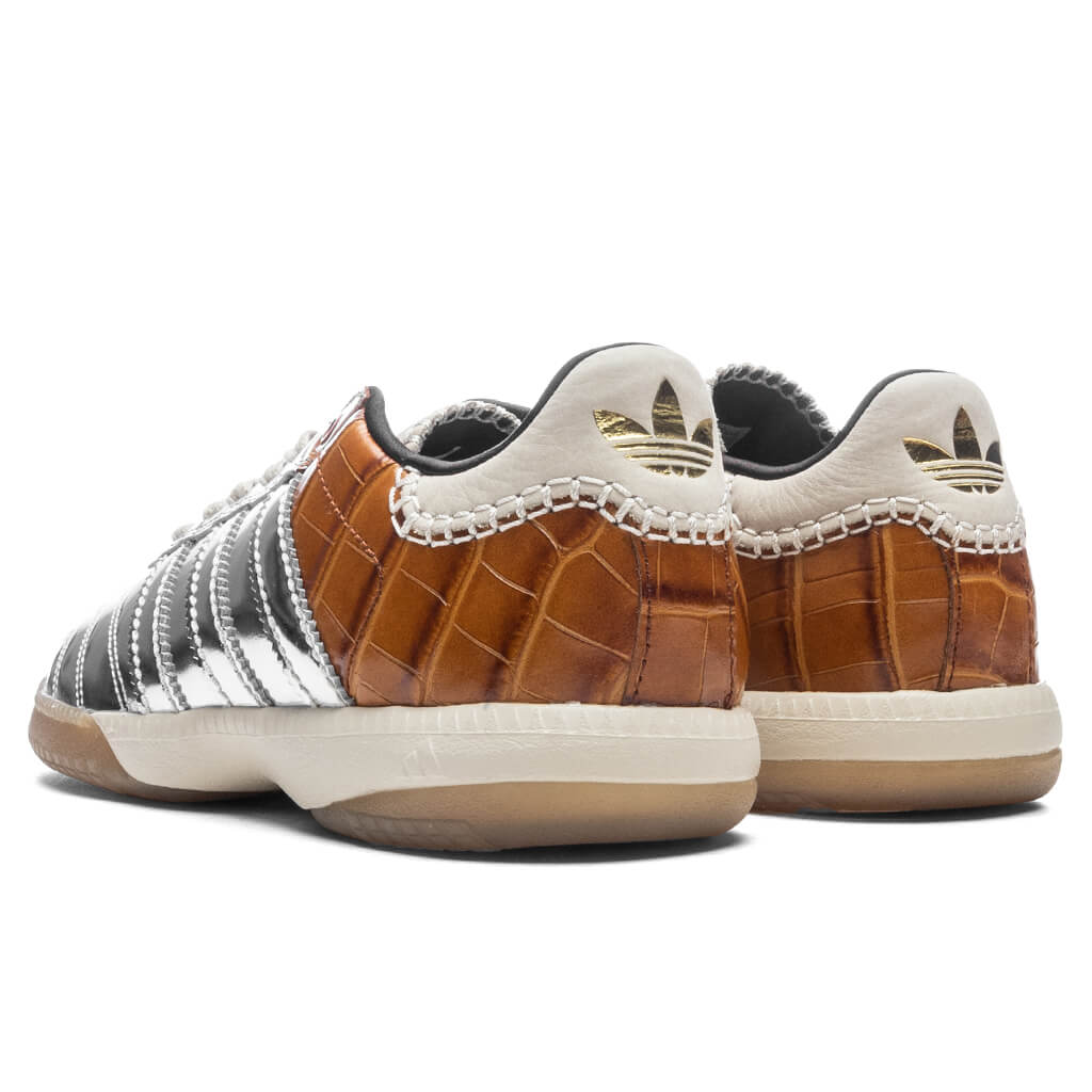 Adidas x Wales Bonner Samba Metallic - Silver Metal/Silver Metal/Easy Yellow
