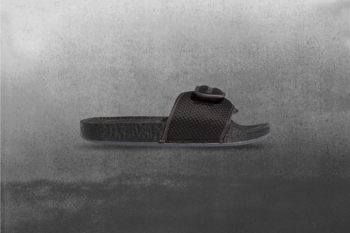 Adidas Originals x Pharrell Williams Chancletas Hu Slide - Core Black