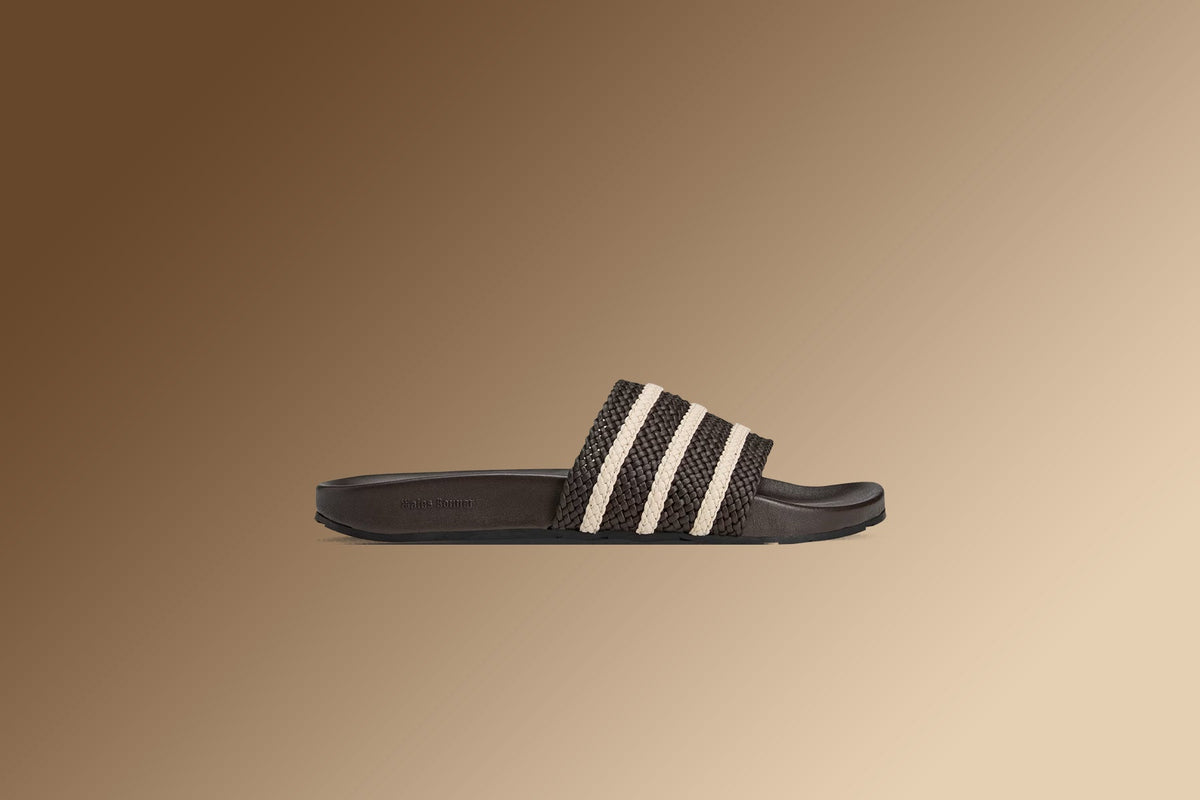 Adidas Originals x Wales Bonner Adilette - Dark Brown/Wonder White/Night Brown