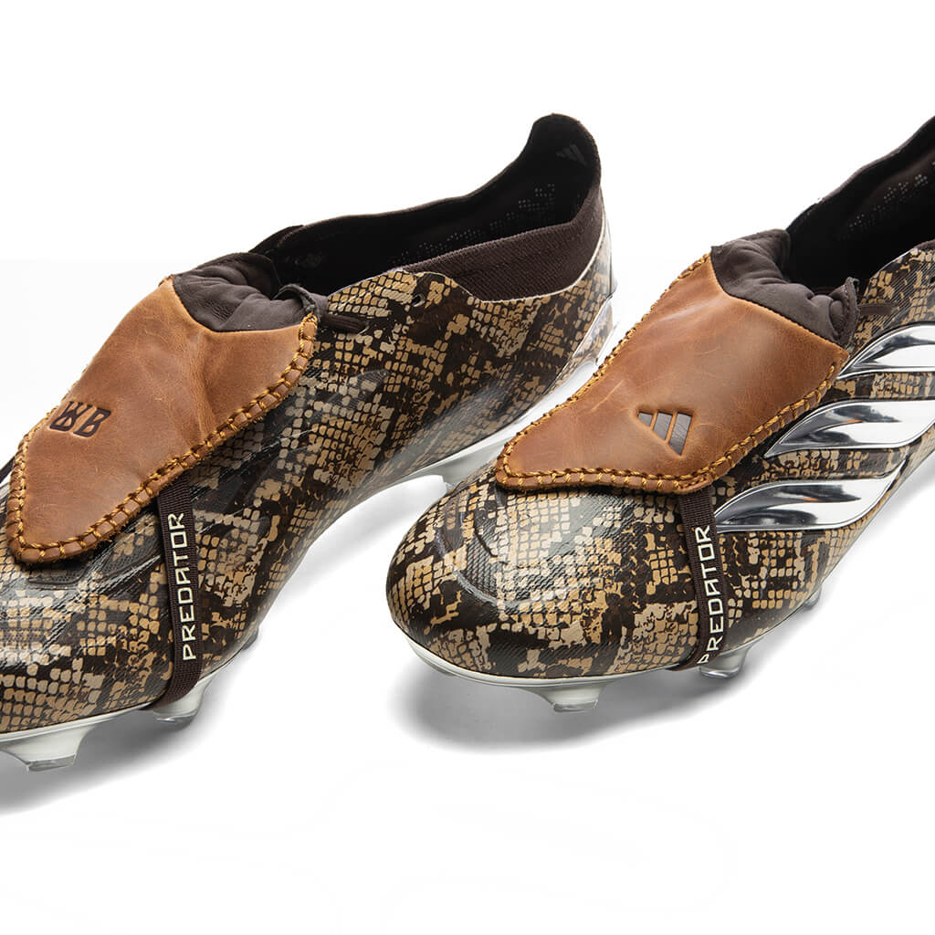 Adidas Originals x Wales Bonner Predator Elite Fold-Over Tongue Firm Ground Cleats - Brown/Silver Metallic/Bronze Strata