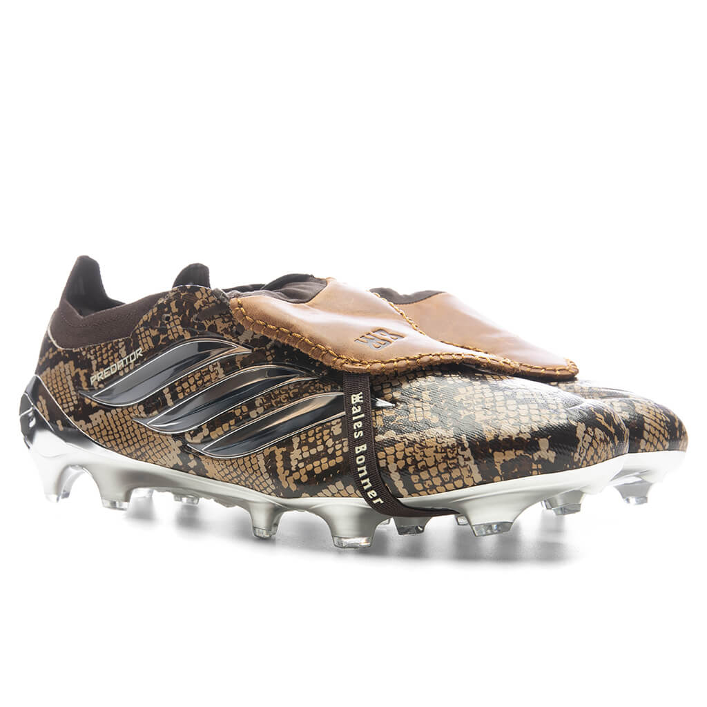 Adidas Originals x Wales Bonner Predator Elite Fold-Over Tongue Firm Ground Cleats - Brown/Silver Metallic/Bronze Strata