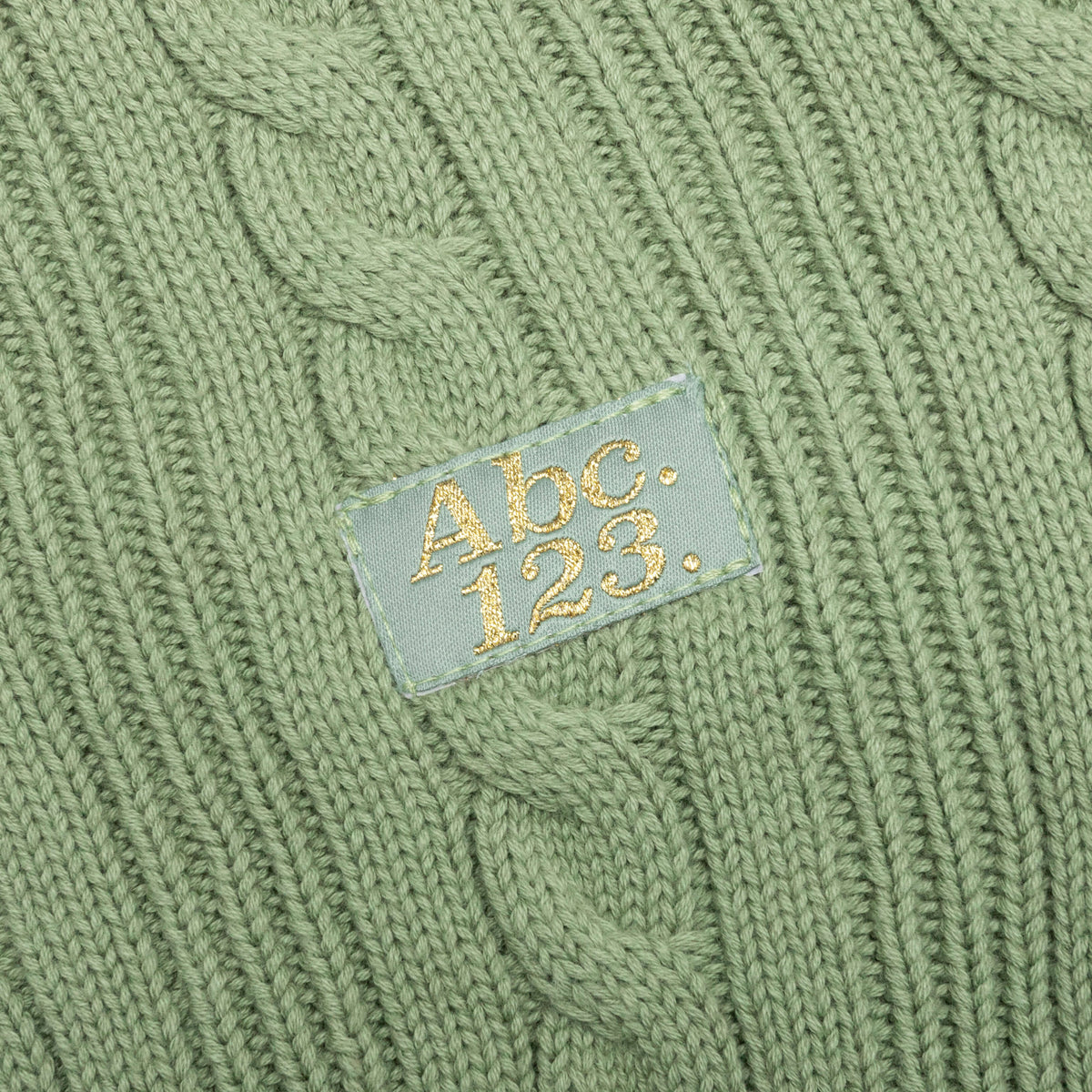 Cableknit Cardigan-Aventurine Green