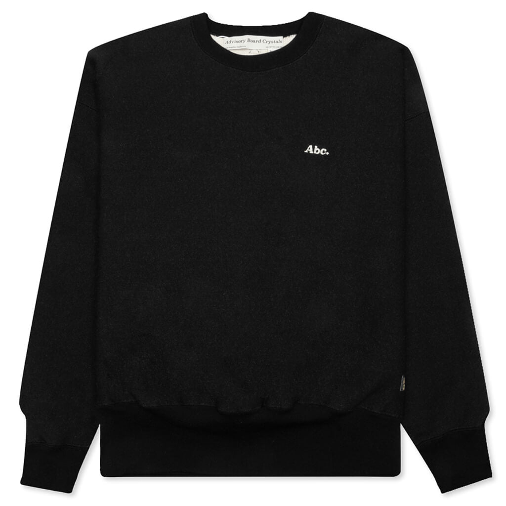 Fleece Crewneck with Waffle Thermal - Anthracite