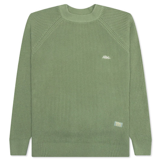 Ribbed Crewneck - Aventurine Green