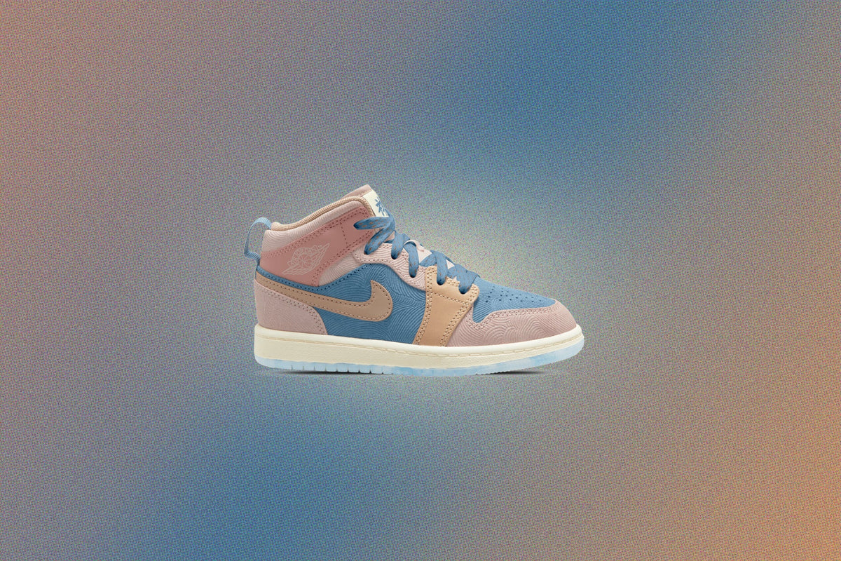Jordan 1 Mid SS (PS) 'Zen' - Aegean Storm/Hemp/Pink Oxford