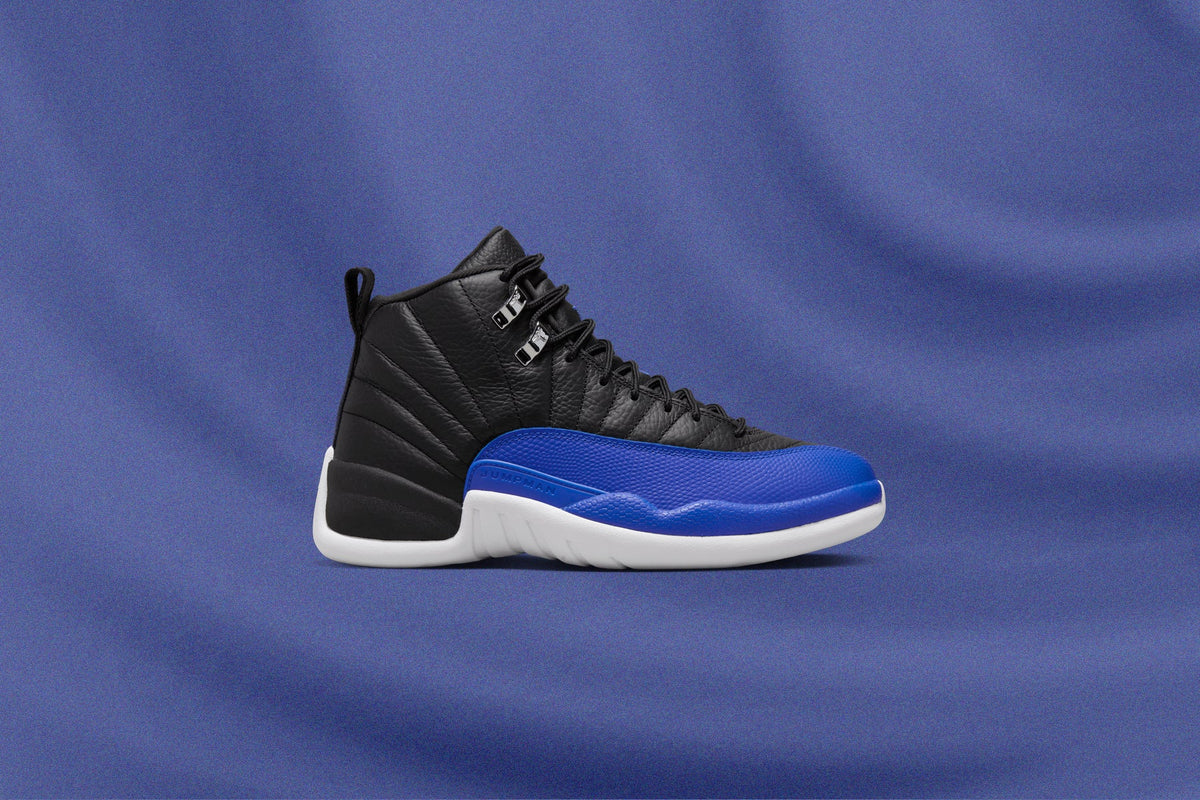 Women's Air Jordan 12 Retro - Black/Hyper Royal/Metallic Silver
