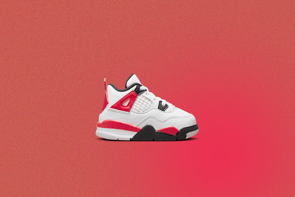 Air Jordan 4 Retro (TD) 'Red Cement' - White/Fire Red/Black