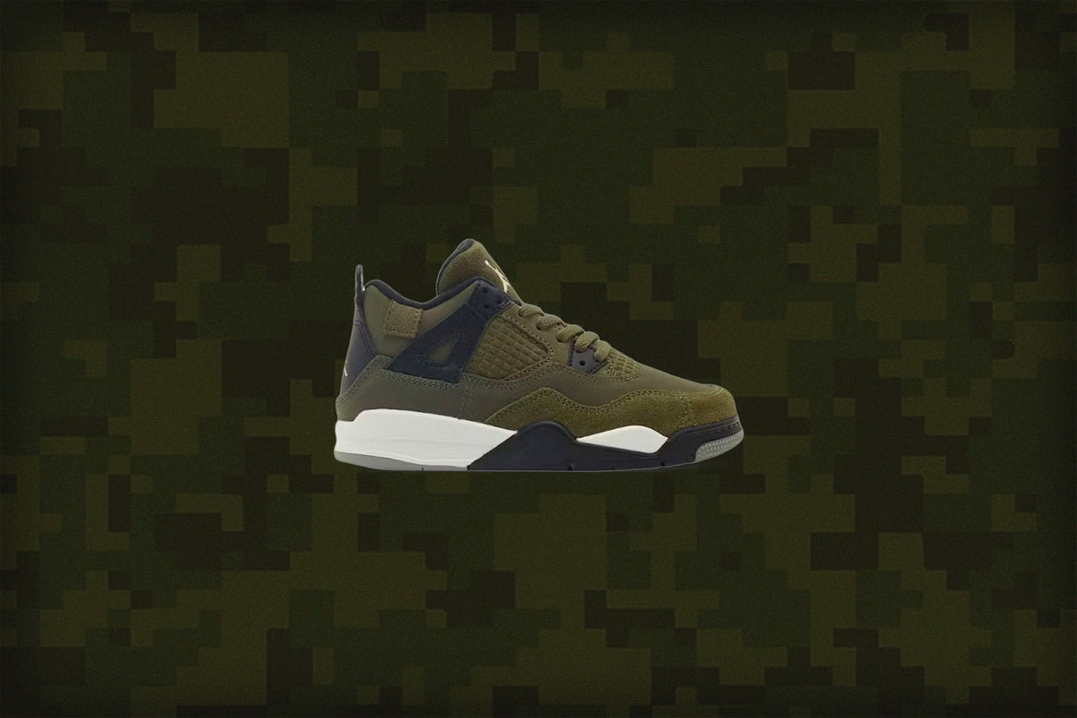 Air Jordan 4 Retro SE Craft (PS) - Medium Olive/Pale Vanilla/Cargo Khaki