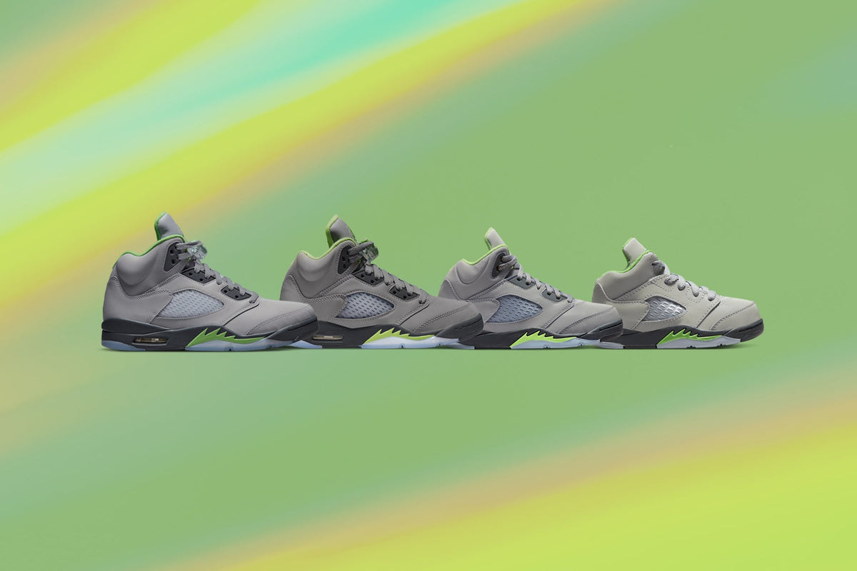 Air Jordan 5 Retro (TD) 'Green Bean' - Silver/Flint Grey