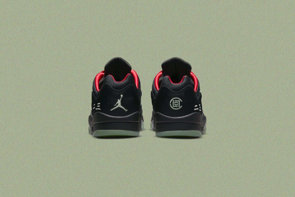 Air Jordan 5 Retro Low SP x CLOT - Black/Classic Jade/Fire Red