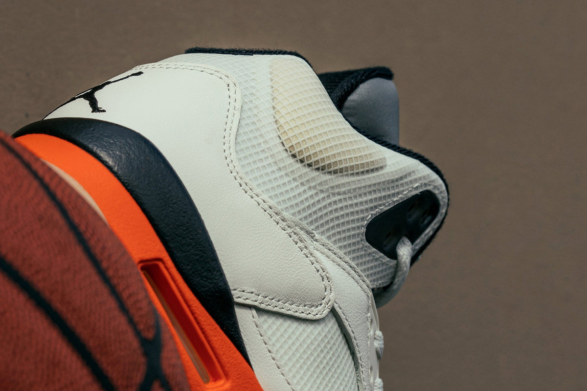 Air Jordan 5 Retro 'Shattered Backboard' - Sail/Orange Blaze/Metallic Silver