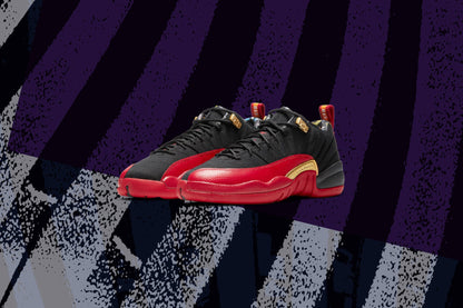 Air Jordan 12 Retro Low SE (GS) "Super Bowl" - Black/Varsity Red