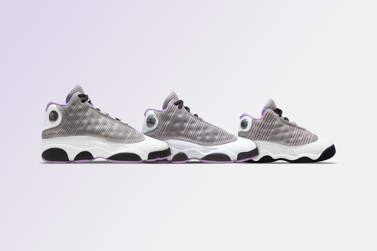 Air Jordan 13 Retro (PS) - Black/Lilac/White/Metallic Silver