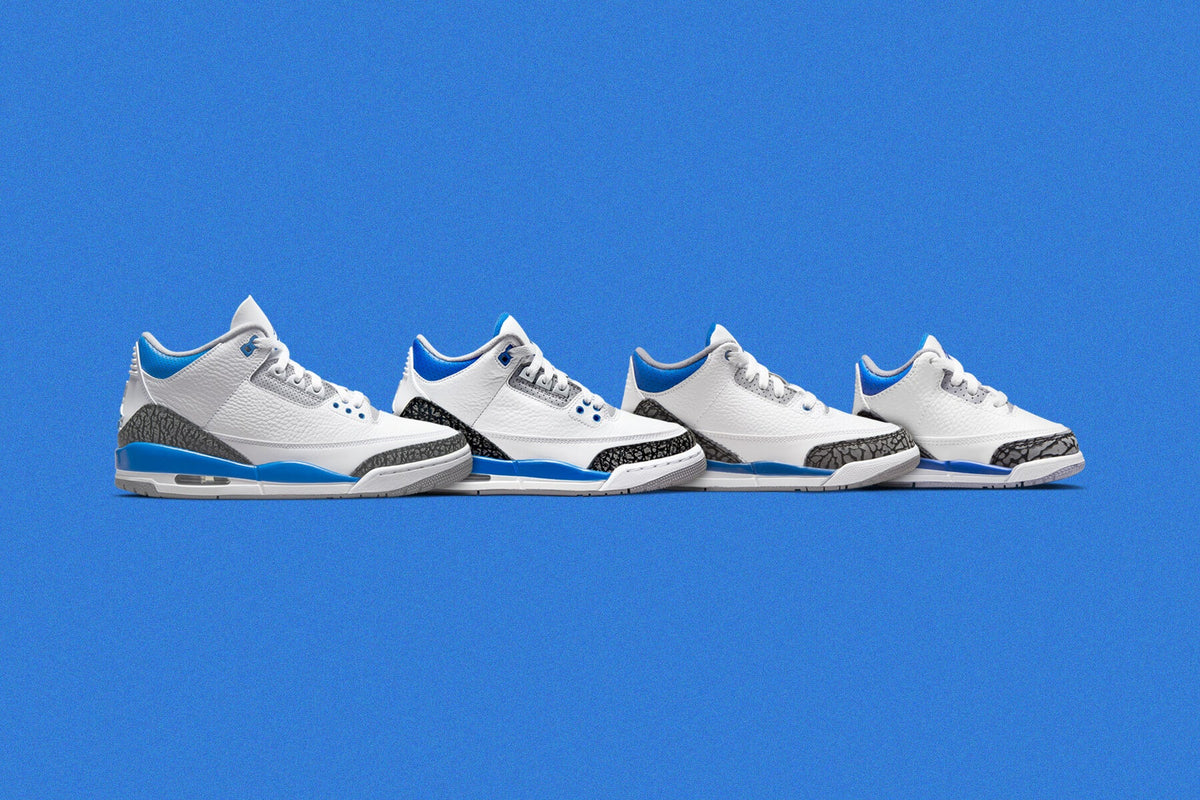 Air Jordan 3 Retro (GS) 'Racer Blue' - White/Cement Grey