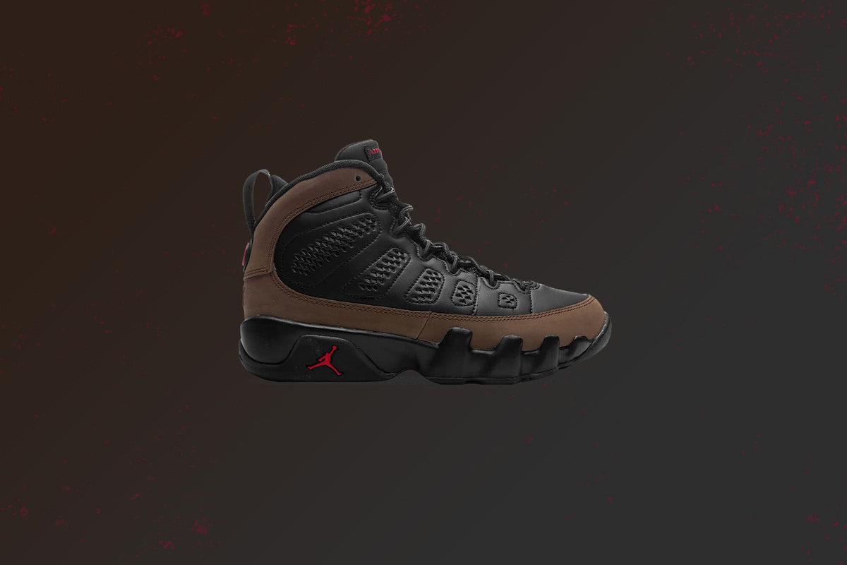 Air Jordan 9 Retro (GS) - Black/True Red/Light Olive