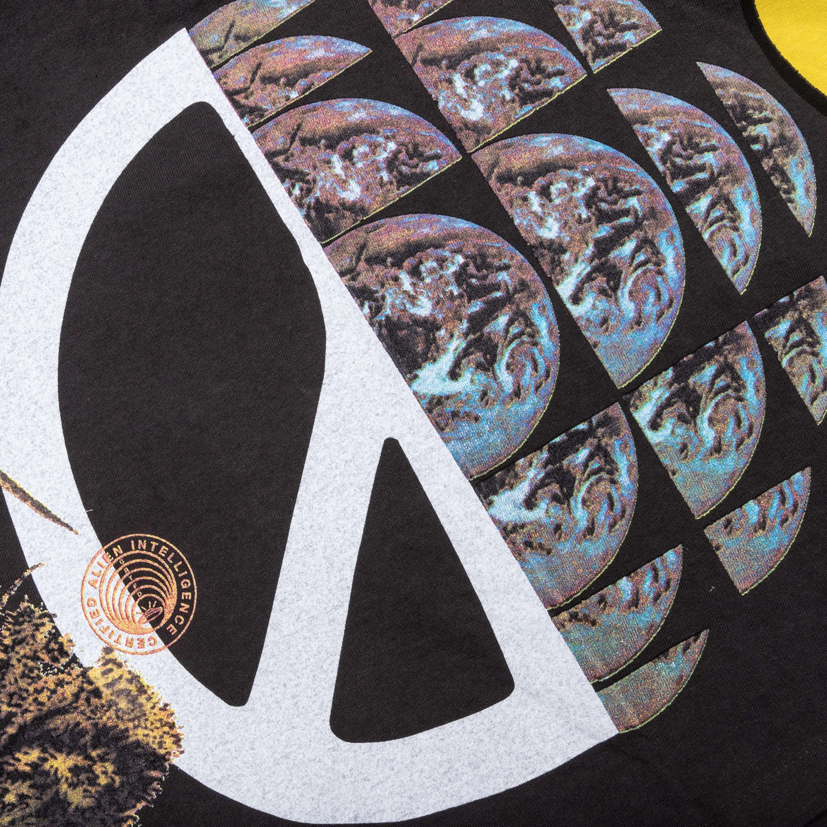 Allover Print Mash up Tee - Vintage Black