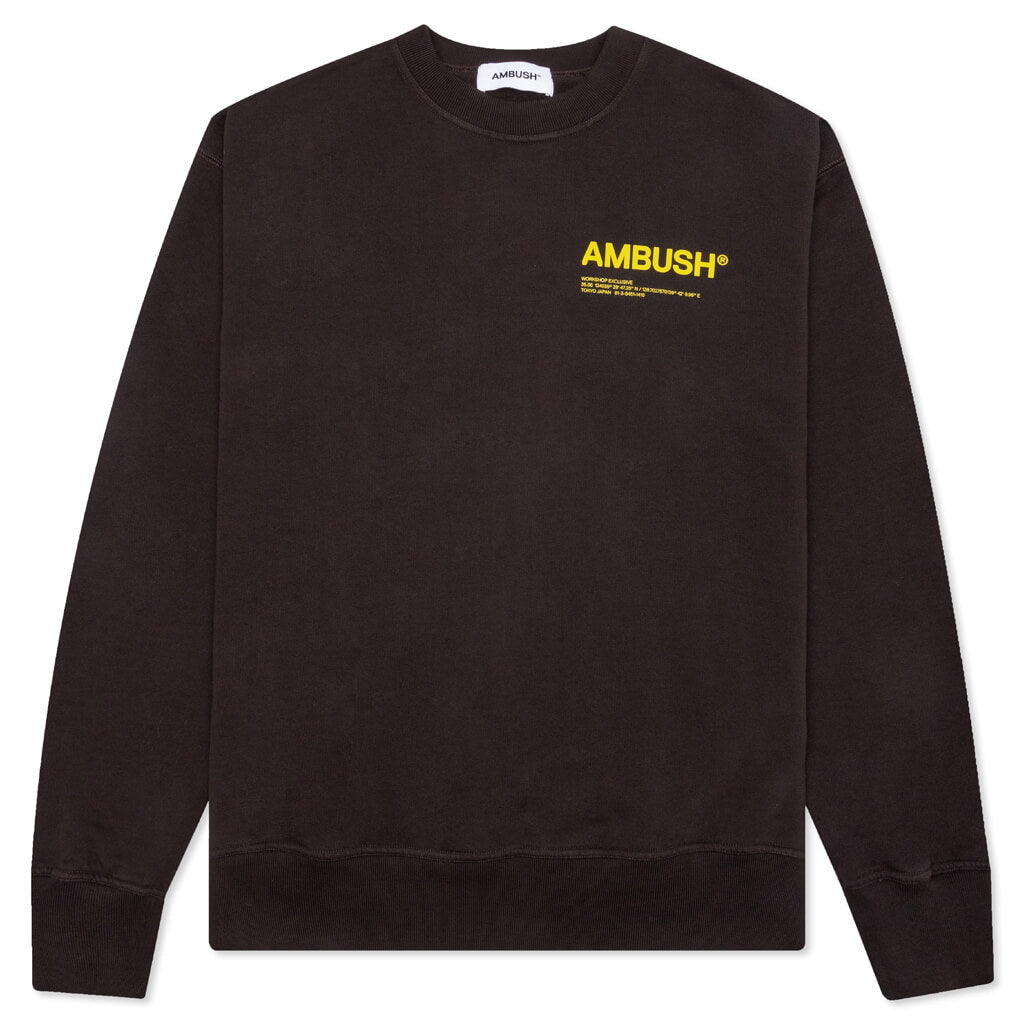 Fleece Workshop Crewneck - Chocolate Torte/Solar Power