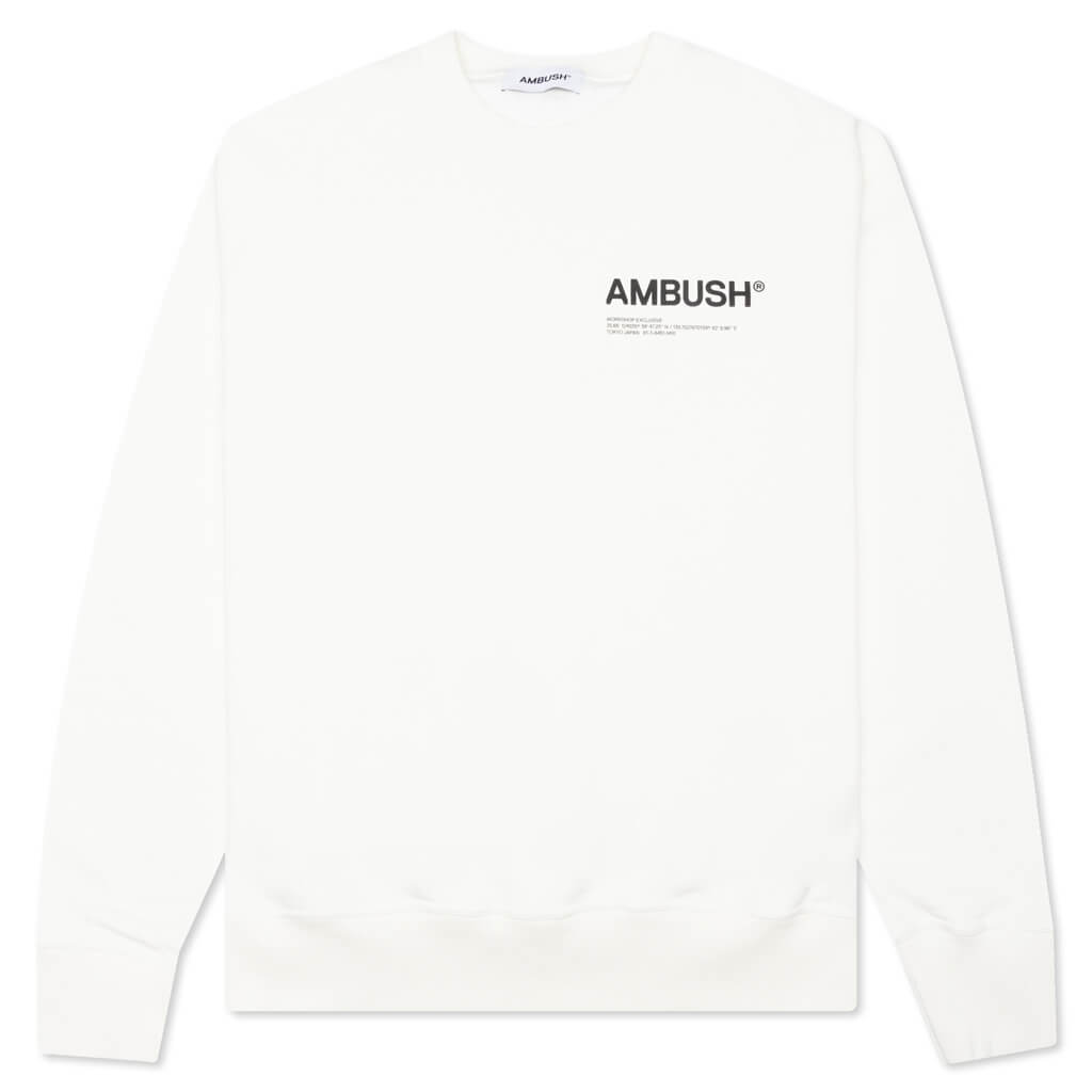 Fleece Workshop Crewneck - Tofu/Black