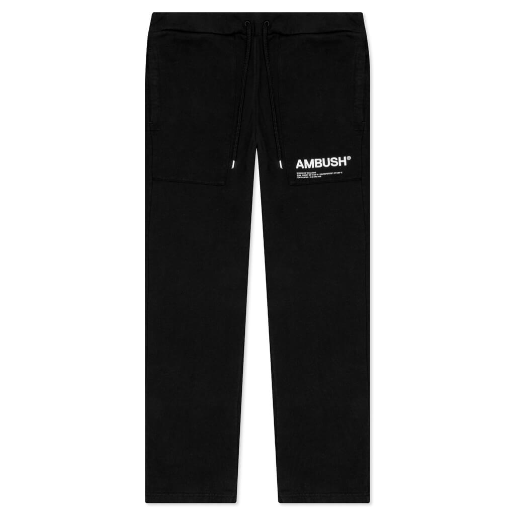 Fleece Workshop Pants - Black/White