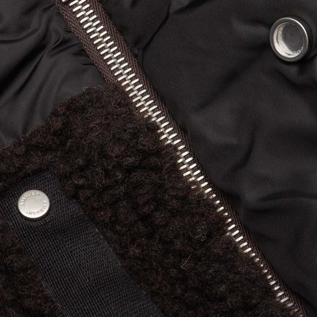 Fleece Zip Top - Brown/Beige