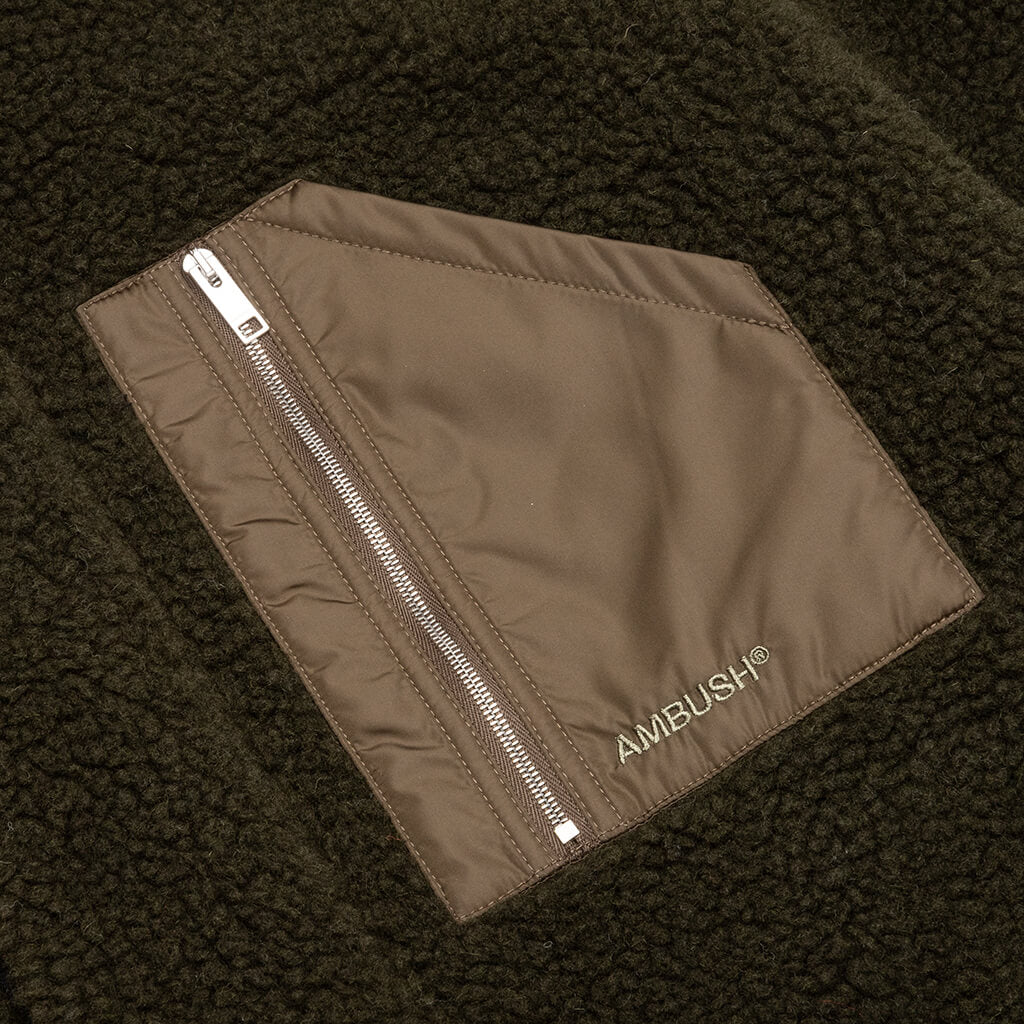 Fleece Zip Top - Military Green/Kaki