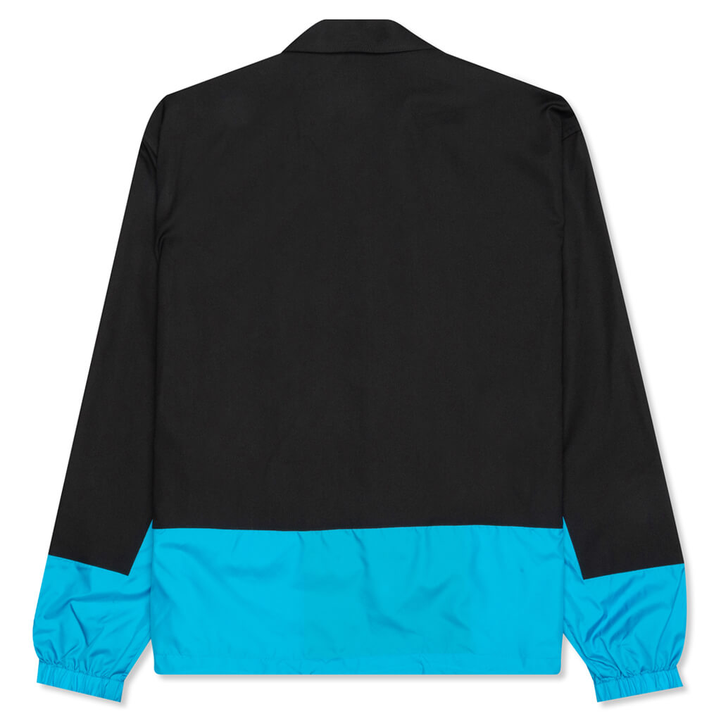 Hybrid Coach Jacket - Black/Light Blue