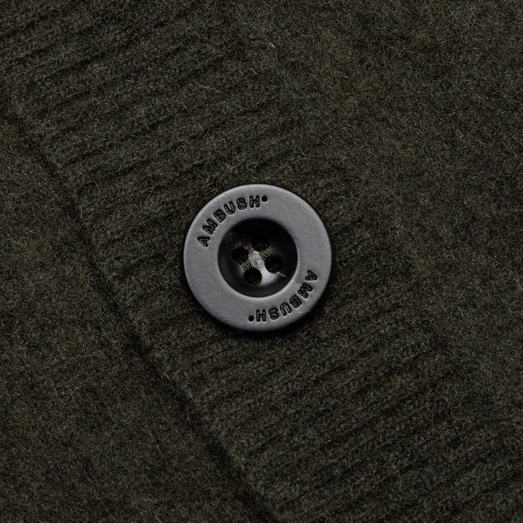 Logo Cardigan Knit - Olivine
