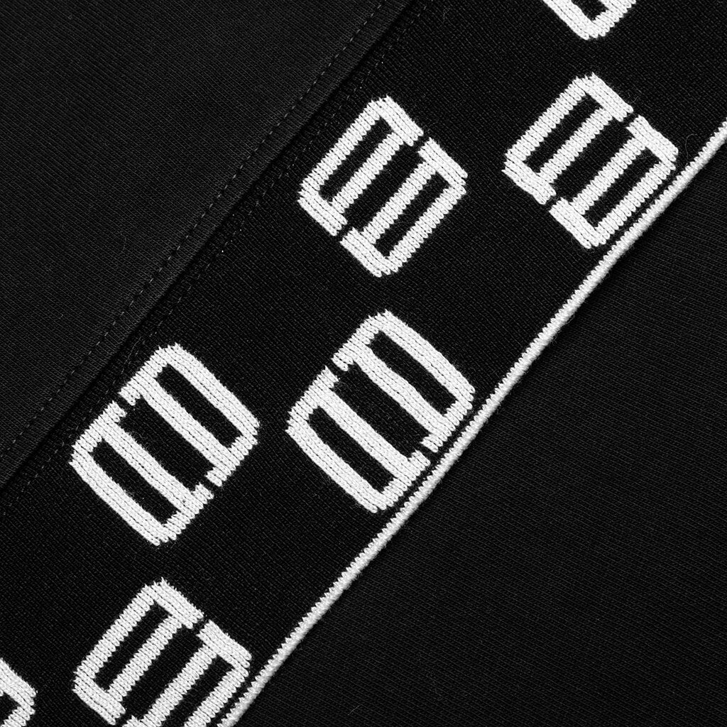 Monogram Rib L/S T-Shirt - Black/Off White