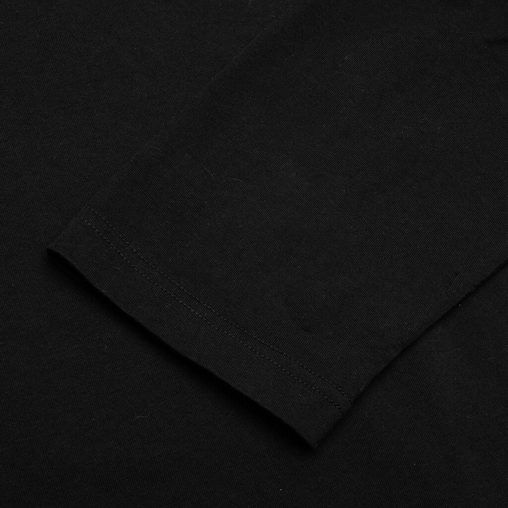 Monogram Rib L/S T-Shirt - Black/Off White