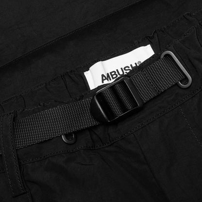 Nylon Track Pants - Jet Black