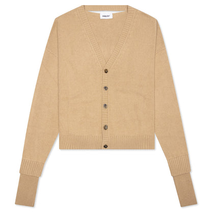 Oversized Logo Cardigan - Natural