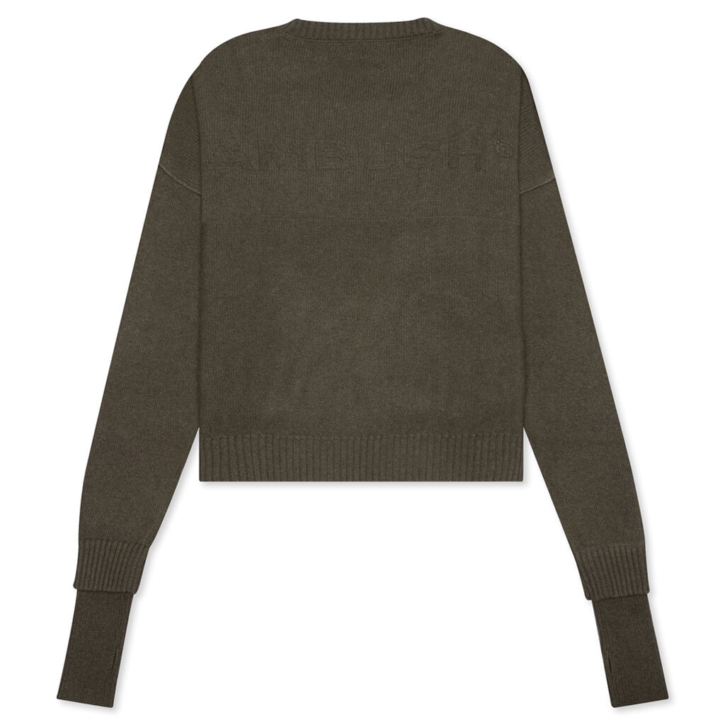 Oversized Logo Knit - Olivine