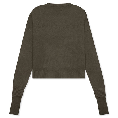 Oversized Logo Knit - Olivine