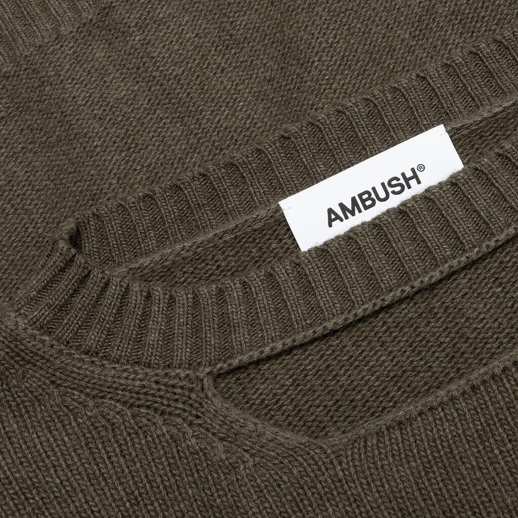 Oversized Logo Knit - Olivine