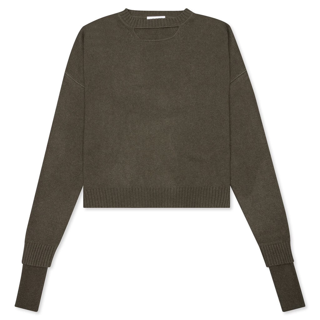 Oversized Logo Knit - Olivine