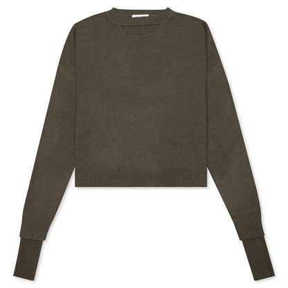 Oversized Logo Knit - Olivine