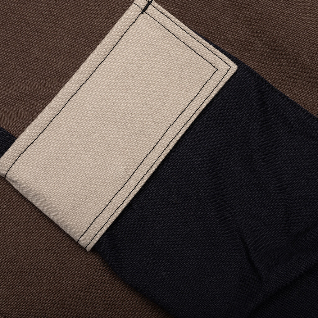 Panelled Cargo Shorts - Brown
