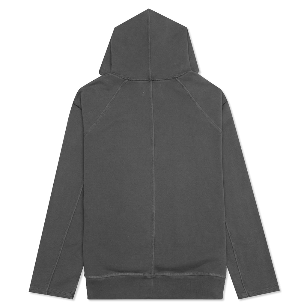 Raw Edge Hoodie - Black/Black