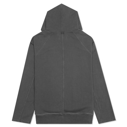 Raw Edge Hoodie - Black/Black