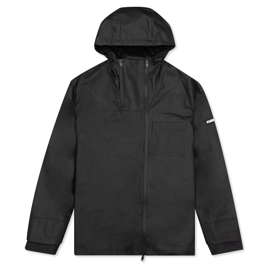 Rubber Coated Hoodie - Black