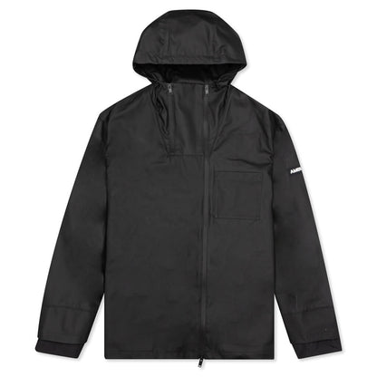 Rubber Coated Hoodie - Black