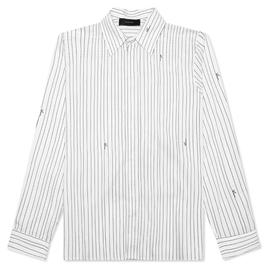 Amiri Script Poplin Shirt - White