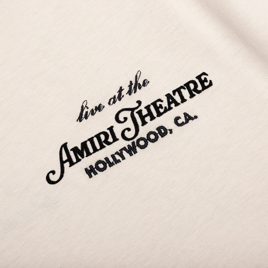 Amiri Theatre Flocked Tee - Alabaster