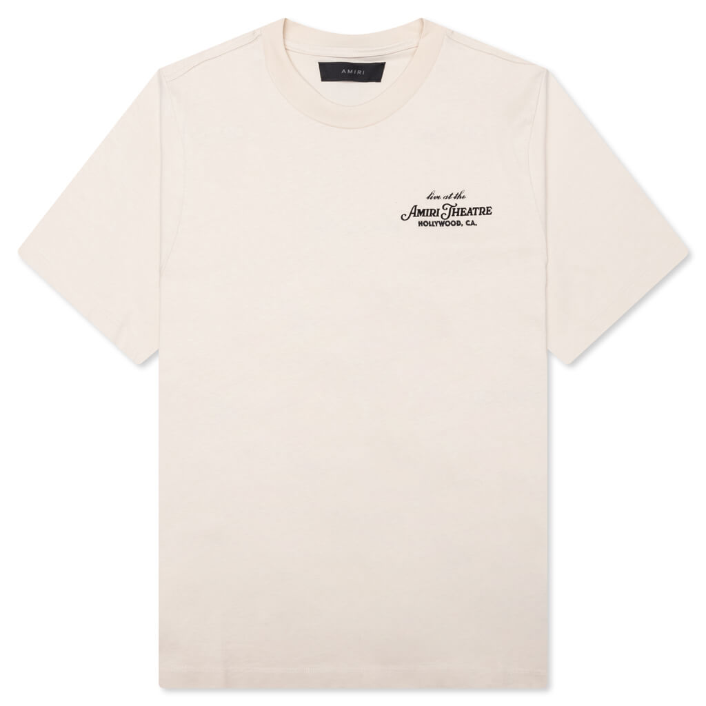 Amiri Theatre Flocked Tee - Alabaster