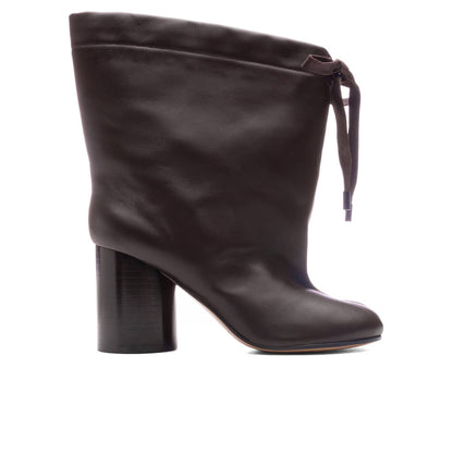 Brown Tabi Drawstring Ankle Boots - Chic Brown - Chic Brown