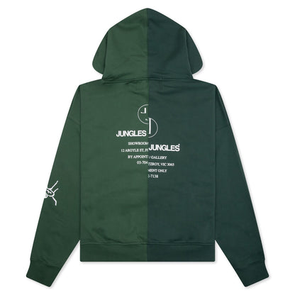 Appointment Only Zip Up Split Hoodie - Green