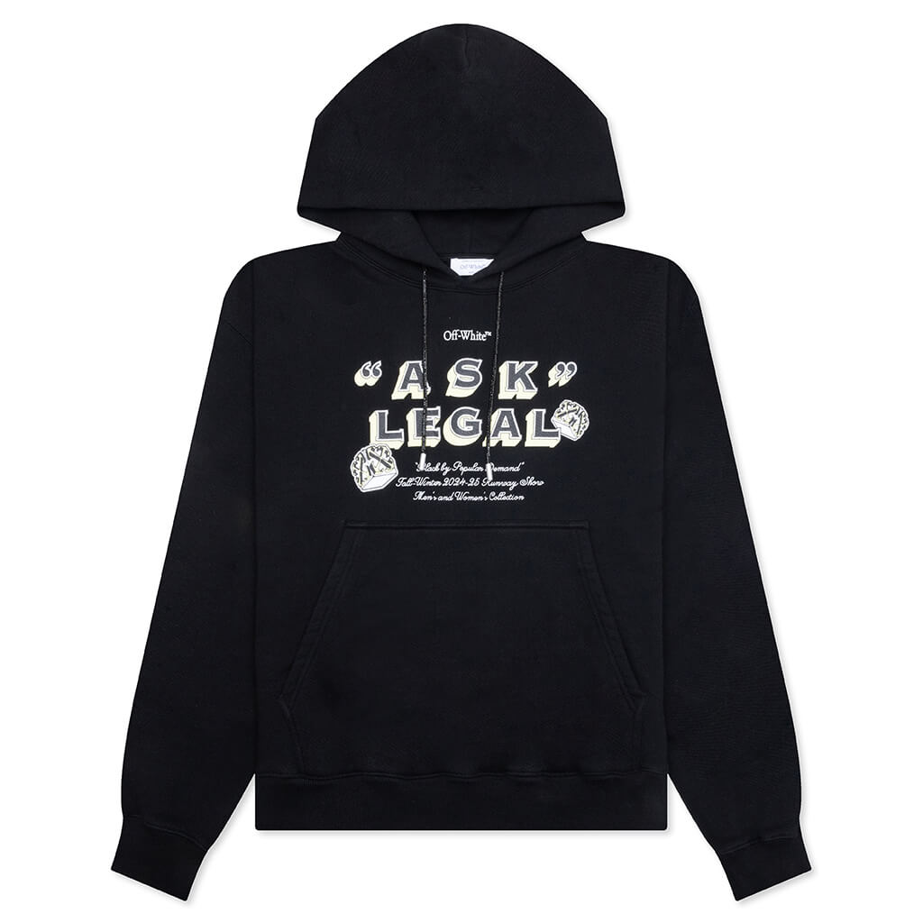 Arr Ask Legal Skate Hoodie - Black/White